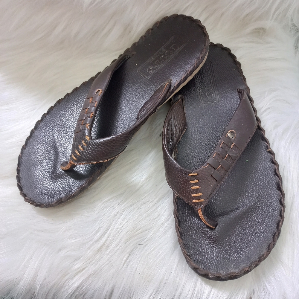 BITI's Men's Brown Leather Sandals
